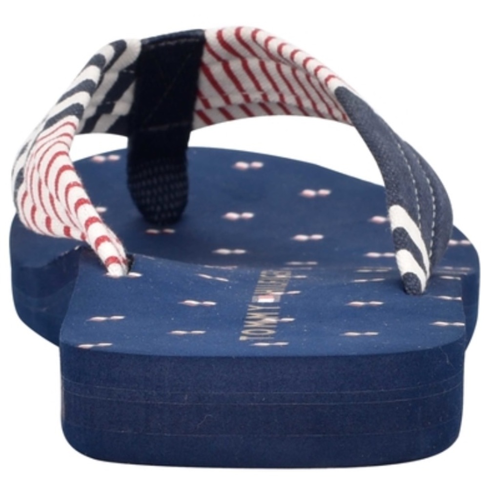 🔆NWT Tommy Hilfiger Women’s Blue American Flag Beach Pool Slip On Flip Flops - Picture 5 of 8